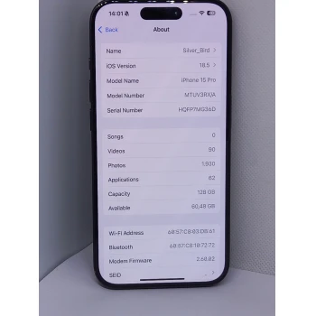 Apple Iphone 15 Pro 128Gb Titanium Black