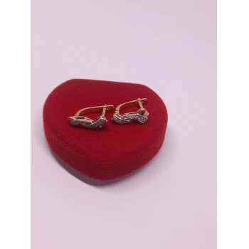 Cercei din Aur cu Diamante Proba 585* 2.72 gr