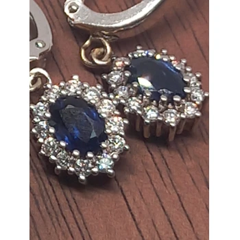 Cercei cu Diamante din Aur Proba 585* 2.82 gr