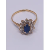 Inel Cu Pietre Pretioase Din Aur Proba 750* 2,02 gr