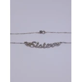 Lant cu Pandativ cu Pietre Pretioase din Aur Proba 750* 4.08 gr