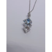 Lant Cu Pandativ Pietre Pretioase Din Aur Proba 750* 5,38 gr