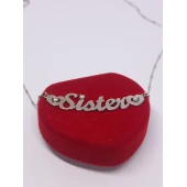 Lant cu Pandativ cu Pietre Pretioase din Aur Proba 750* 4.08 gr